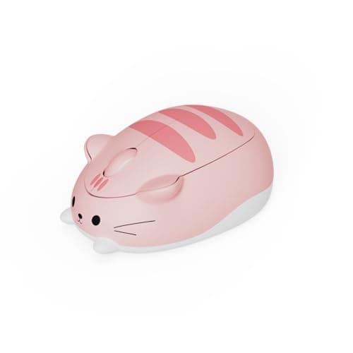 Akko Cat Theme Wireless Gaming Mouse Pink, Tri-Mode Mouse BT3.0/BT5.0/2.4G, Cute Optical Cordless Cartoon Mice for Computer/Laptop/Desktop/PC, Compatible with Mac/Win (Pink Angie) — view 3