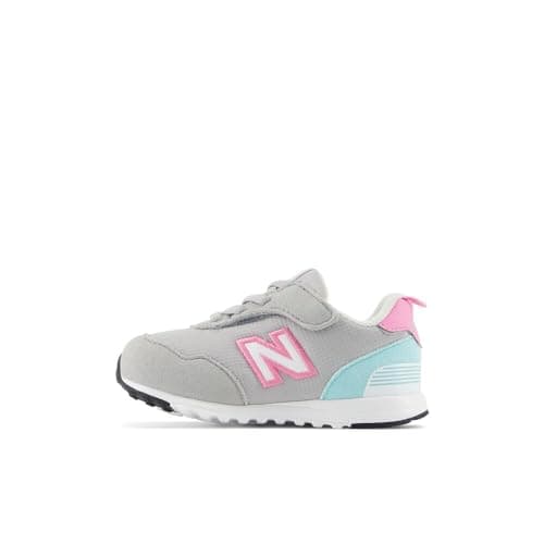 New Balance Kid's 515 V1 NEW-B Hook & Loop Sneaker, Rain Cloud/Reflection/Signal Pink, 9 M Toddler