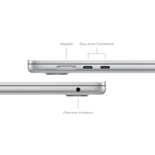 Apple 2024 MacBook Air 15-inch Laptop with M3 chip: Built for Apple Intelligence, 15.3-inch Liquid Retina Display, 8GB Unified Memory, 512GB SSD Storage; Silver, French — view 3