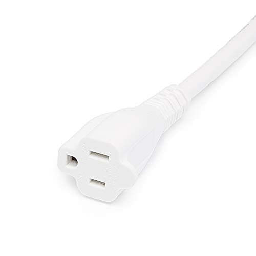 Amazon Basics Extension Cord, 3 Prong Outlet Extender, Indoor, 13 Amps, 125V, 6 Ft, White — view 2