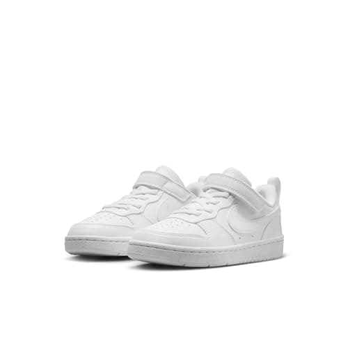 Nike Little Kid's Court Borough Low Recraft Shoes, White/White-White, 2Y — view 3
