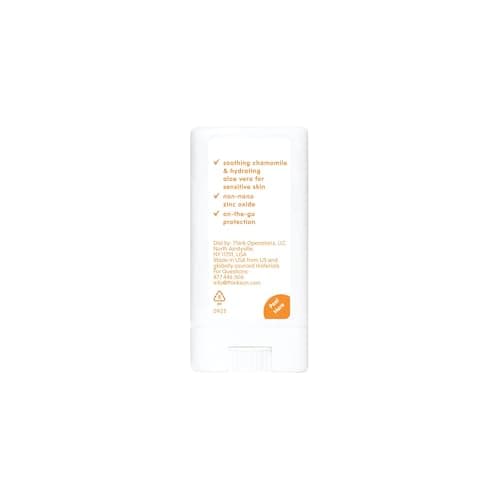 Thinkbaby SPF 30 Kids Sunscreen Stick for Sensitive Skin, 0.64 oz, Baby Sunscreen with Non-Nano Zinc Oxide 24%, Broad Spectrum UVA/UVB Protection, 80-Minute Water Resistant, Reef Friendly SPF Stick — view 3