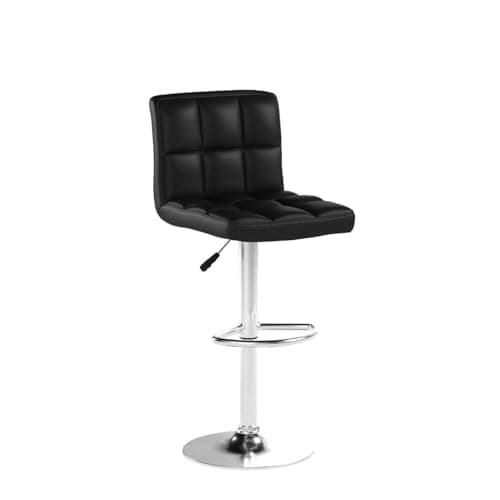 BestOffice Counter Height Bar Stools Set of 2 PU Leather Swivel BarStools for Kitchen Stool Height Adjustable Counter Stool Barstools Dining Chair with Back (Black) — view 4