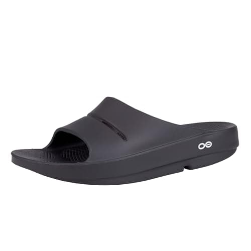 OOFOS OOahh Recovery Slide, Black - Women’s Size 12, Men’s Size 10