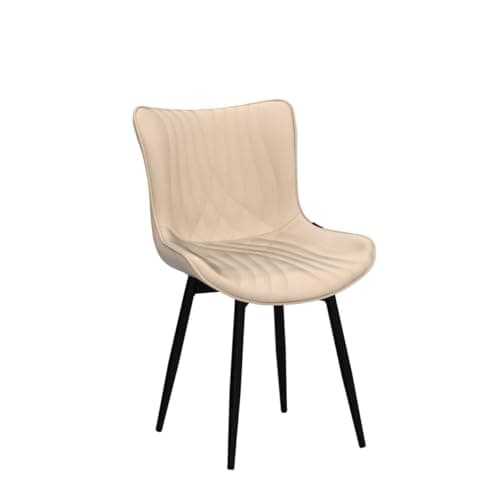 YOUTASTE Mid-Century Dining Chairs St of 2, Faux Leather, Cappuccino — view 3