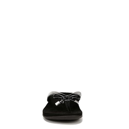 Vionic Bella Thong Sandals Black Patent 8 M — view 4