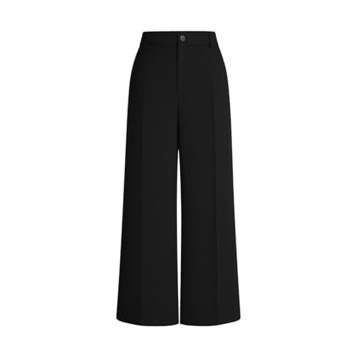 Women Wide Leg Pants Work Business Lightweight Trousers High Waist Work Casual Pull On Slacks with Pockets 2026 — view 4