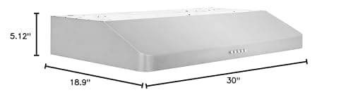 ZLINE 30" 400 CFM Ducted Under Cabinet Range Hood in Stainless Steel - Hardwired Power (617-30) — view 9