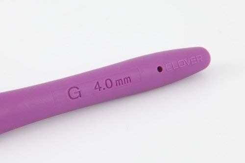 Clover 1045/G Purple Amour Crochet Hook, Size G, 4.0mm — view 4