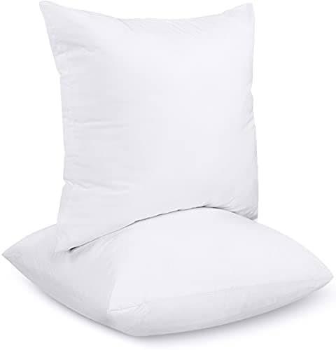 Utopia Bedding 18x18 Pillow Inserts, Set of 2, White – Indoor Decorative Throw Pillows for Bed, Sofa & Couch – Soft, Supportive & Fluffy Cushion Inserts — view 3