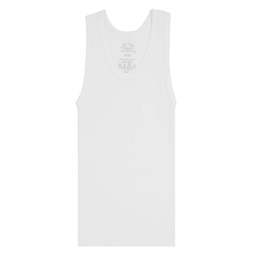 Fruit Of The Loom Boys Eversoft Cotton Undershirts, T Shirts & Tank Tops Underwear, Tank - Toddler - 10 Pack - White, 4-5T US — view 5