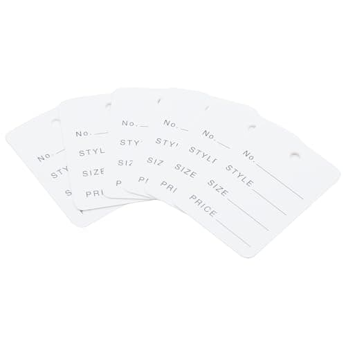 3000 PCS White Price Tags with Pre-Punched Holes, 1.94" x 1.38" Blank Kraft Paper Labels for Jewelry, Clothing, Retail, Shoes, Stationery, Crafts, Store Display and Merchandise Labeling — view 4