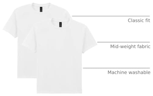 Gildan Youth Heavy Cotton T-Shirt, Style G5000B, 2-Pack, White, Medium — view 3