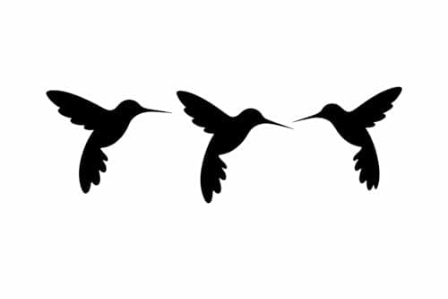 WSQ Hummingbird Screen Door Decals 3-Pack – 4" Safety Stickers for Retractable Mesh Doors, Visibility Decal for Patio, Window & Sliding Doors, Prevent Collisions for Kids, Dogs & Birds (Black) — view 5