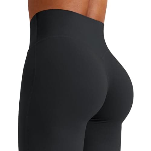 YEOREO Workout Leggings Womens No Front Seam Straight Leggings 31.5" High Waist Buttery Eddiy Gym Yoga Pants Black XXS — view 5