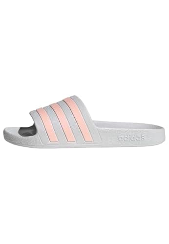 adidas Women's Adilette Aqua, DashGreyHazeCoralDashGrey, 7