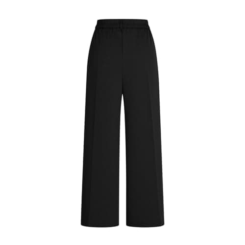 Women Wide Leg Pants Work Business Lightweight Trousers High Waist Work Casual Pull On Slacks with Pockets 2026 — view 5