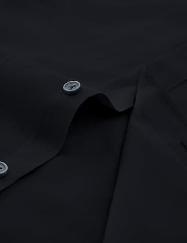 Marvelous World Boys' Long Sleeve Solid Buttoned Cuffs Dress Shirt Kids Casual Button Down Shirts Black Size 14 — view 6