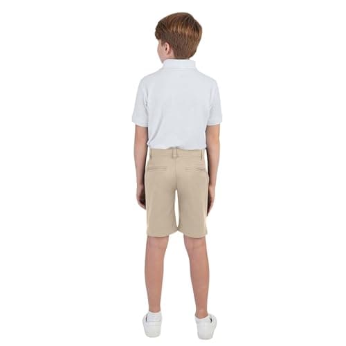 French Toast Unisex Kids Short Sleeve Pique (Standard & Husky) Polo Shirt, White, L — view 5