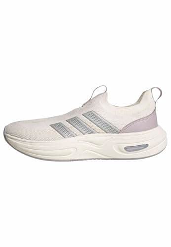 adidas Women's Cloudfoam Cuxxion - Sock, White/Matte Silver/Ice Purple, 7