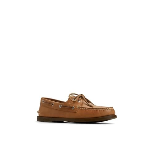 Sperry Men's Authentic Original 2-Eye Leather Boat Shoe, Royal Brown, 10.5