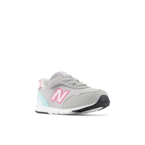 New Balance Kid's 515 V1 NEW-B Hook & Loop Sneaker, Rain Cloud/Reflection/Signal Pink, 9 M Toddler — view 2