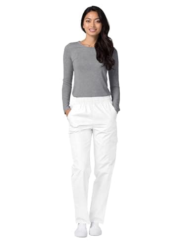 Adar Underscrubs for Women 2 Pack - Long Sleeve Underscrub Comfort Tee - 2902 - Dark Marl Gray - S — view 5
