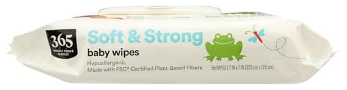 365 by Whole Foods Market, Soft & Strong Disposable Baby Wipes, Fragrance-Free, 56 Count — view 5