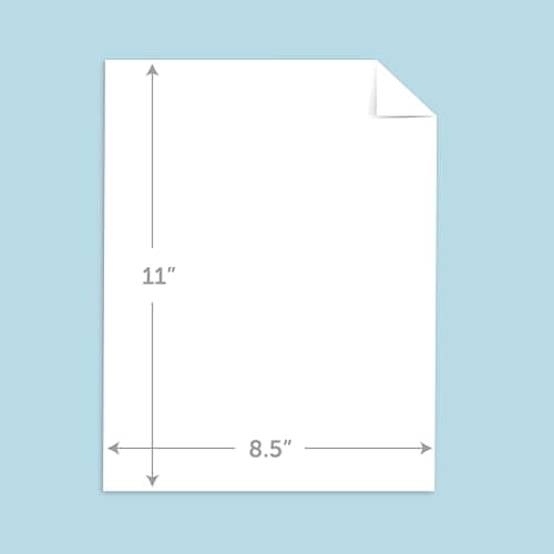 Neenah Index Cardstock, 8.5" x 11", 90 lb./163 gsm, White, 300 Sheets, Lightweight, 94 Brightness - EXTRA SHEETS, MORE VALUE! (91437)