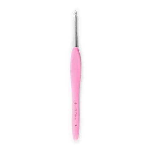 Clover 1044/F Pink Amour Crochet Hook, Size F, 3.75mm