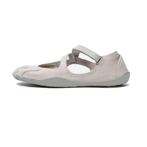Five Finger Shoes Women Barefoot Glove Sneakers Gym Ballet Flats Hook Loop Strap Anti-Slip Comfortable Home Exercise (Grey,39EU)