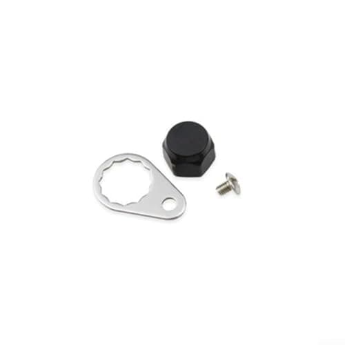 Baitcasting Reel Handle Screw Nut and Locking Cap Kit, Aluminum Alloy Crank Replacement for Daiwa For Abu Reel Repair Parts, Left Right Hand Anti Rust Hardware(Right Black)