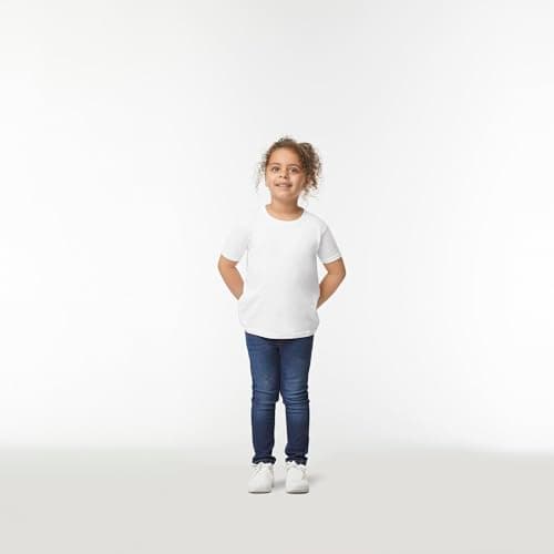 Gildan Youth Toddler T-Shirt, Style G5100P, 2-Pack, White, 4T — view 2