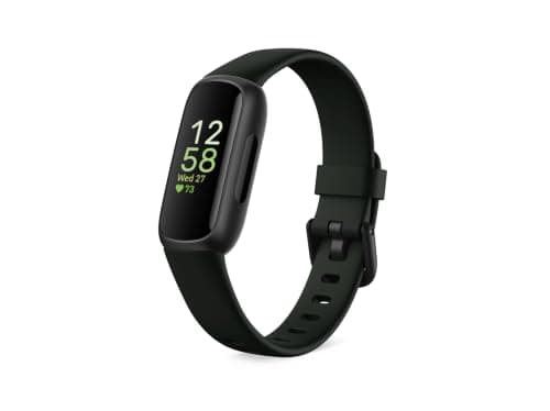 Fitbit Inspire 3 Health & Fitness Tracker with Stress Management, Workout Intensity, Sleep Tracking, 24/7 Heart Rate - 3-Month Google Health Premium Membership Included - Midnight Zen/Black