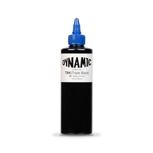 Dynamic Triple Black Tattoo Ink Bottle 8oz