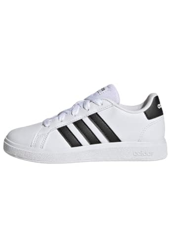 Adidas Unisex Kids Grand Court 2.0, White/Core Black/Core Black, 3/Little Kid