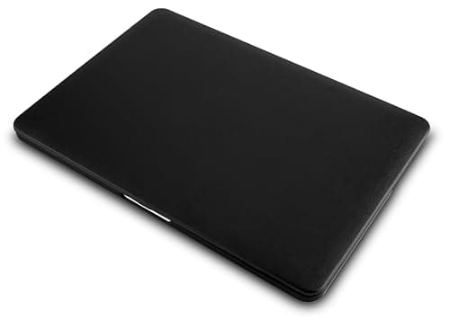 KECC Ultra Thin Case for MacBook Air 13 inch M5 2026 2025-2021 Release M4 M3 M2 M1 Pro/Max Chip, Italian Leather Hard Shell for MacBook Air 13.3”, Black Leather — view 4