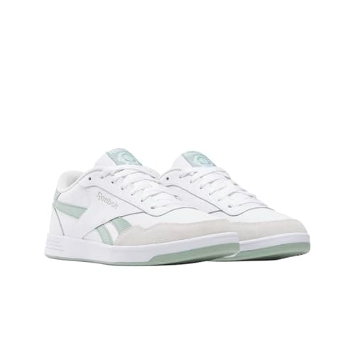 Reebok Unisex Court Advance Sneaker, Footwear White/Hybrid Green/Barely Grey, 9 Women/ 7.5 Men