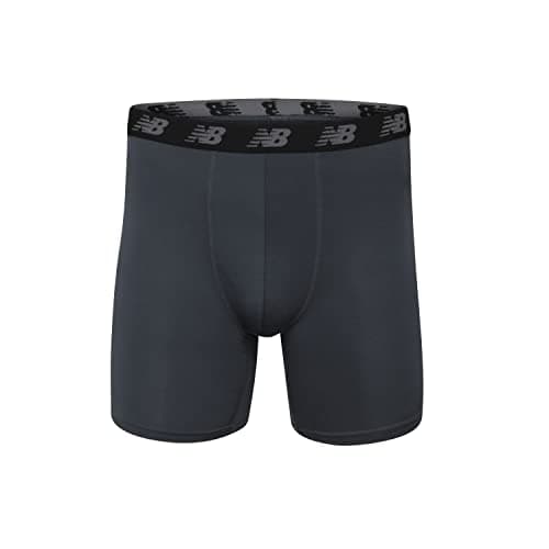 New Balance Men's Standard 5" Performance No Fly Boxer Brief (4 Pack), Thunder/Thunder/Black/Black, Medium — view 2