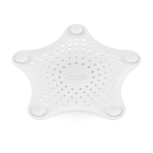 Umbra Starfish Hair Catcher, Fun Drain Cover Fits Most Standard Tub and Shower Drains, 6" Diameter, White — view 6
