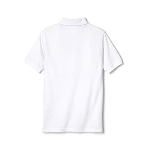 French Toast Unisex Kids Short Sleeve Pique (Standard & Husky) Polo Shirt, White, L