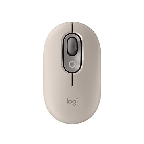 Logitech POP Mouse, Compact and Portable Wireless Bluetooth Mouse with Programmable Buttons and Quiet Clicks, Easy-Switch Between up to 3 Devices, Laptop, Tablet, PC - Mist