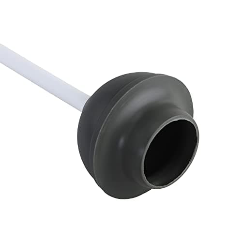 Clorox Toilet Plunger with Hideaway Holder Caddy Heavy-Duty Compact Design with Non-Skid Rubber Base for Bathroom Convenient Storage Toilet Unclogger, 6.5x19.5-Inch, White — view 2