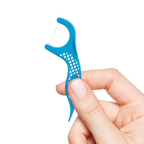 GUM Advanced Care Flosser Picks, Infused with Vitamin E & Fluroide, Fresh Mint Flavour, Blue, 90 Flossers (1 Bag) — view 3