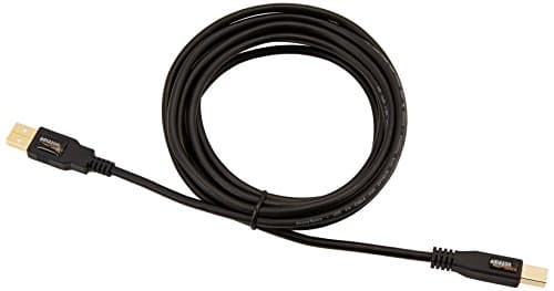 Amazon Basics USB-A to USB-B 2.0 Cable for Printer or External Hard Drive, Gold-Plated Connectors, Black, 10 Foot — view 3