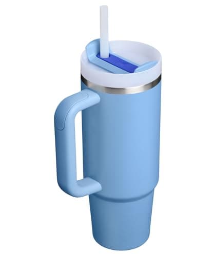 STANLEY Quencher H2.0 Tumbler with Handle and Straw 30 oz | Flowstate 3-Position Lid | Cup Holder Compatible for Travel | Insulated Stainless Steel Cup | BPA-Free | Blue Sky — view 2
