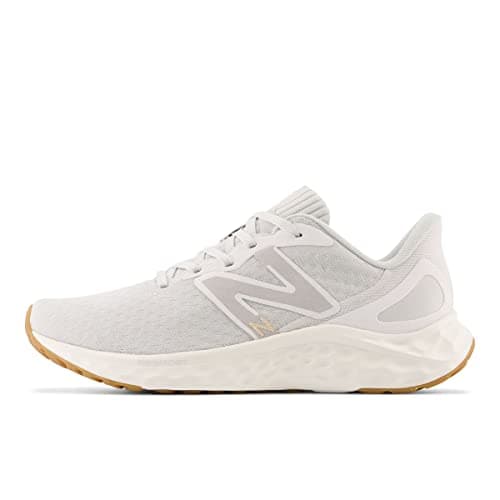 New Balance Women's Fresh Foam Arishi V4 Running Shoe, Summer Fog/Nimbus Cloud/Light Gold Metallic, 8 — view 10