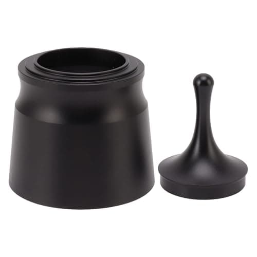 Black Aluminum Alloy Coffee Powder Picker, Large Capacity, Wear-Resistant, Coffee Dosing Ring Press for Home, Milk Tea Stores, Coffee Shops