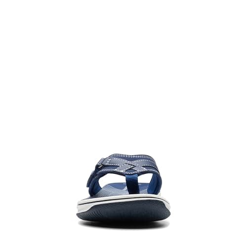 Clarks Women's Breeze Sea Flip-Flop, Navy Synthetic, 8 — view 5