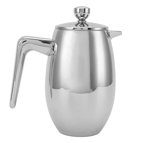 Ycauty Stainless Steel French Press, U-Shape Double Layer Teapot for Home, Stainless Steel French Press Coffee Maker for Coffee Lovers (350ml) — view 4